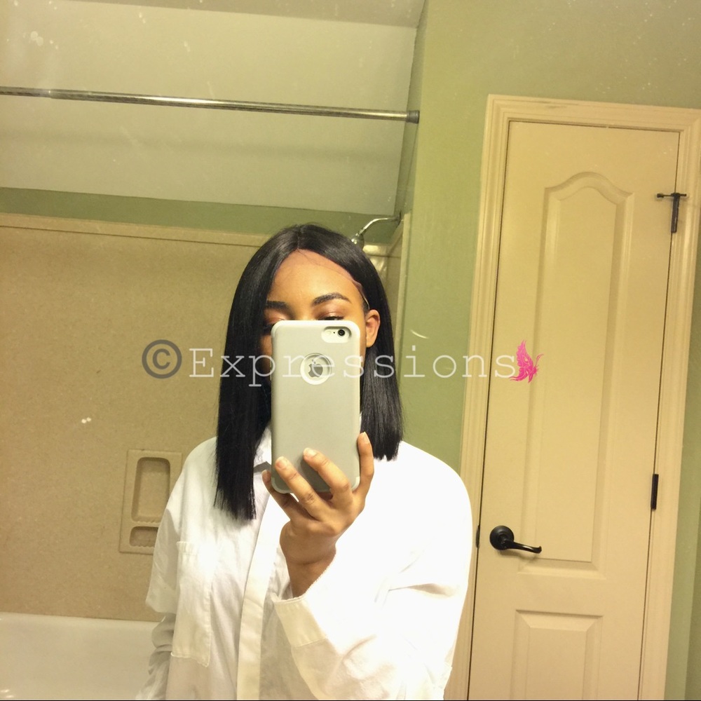 Short Straight Lace Front Bob Wig